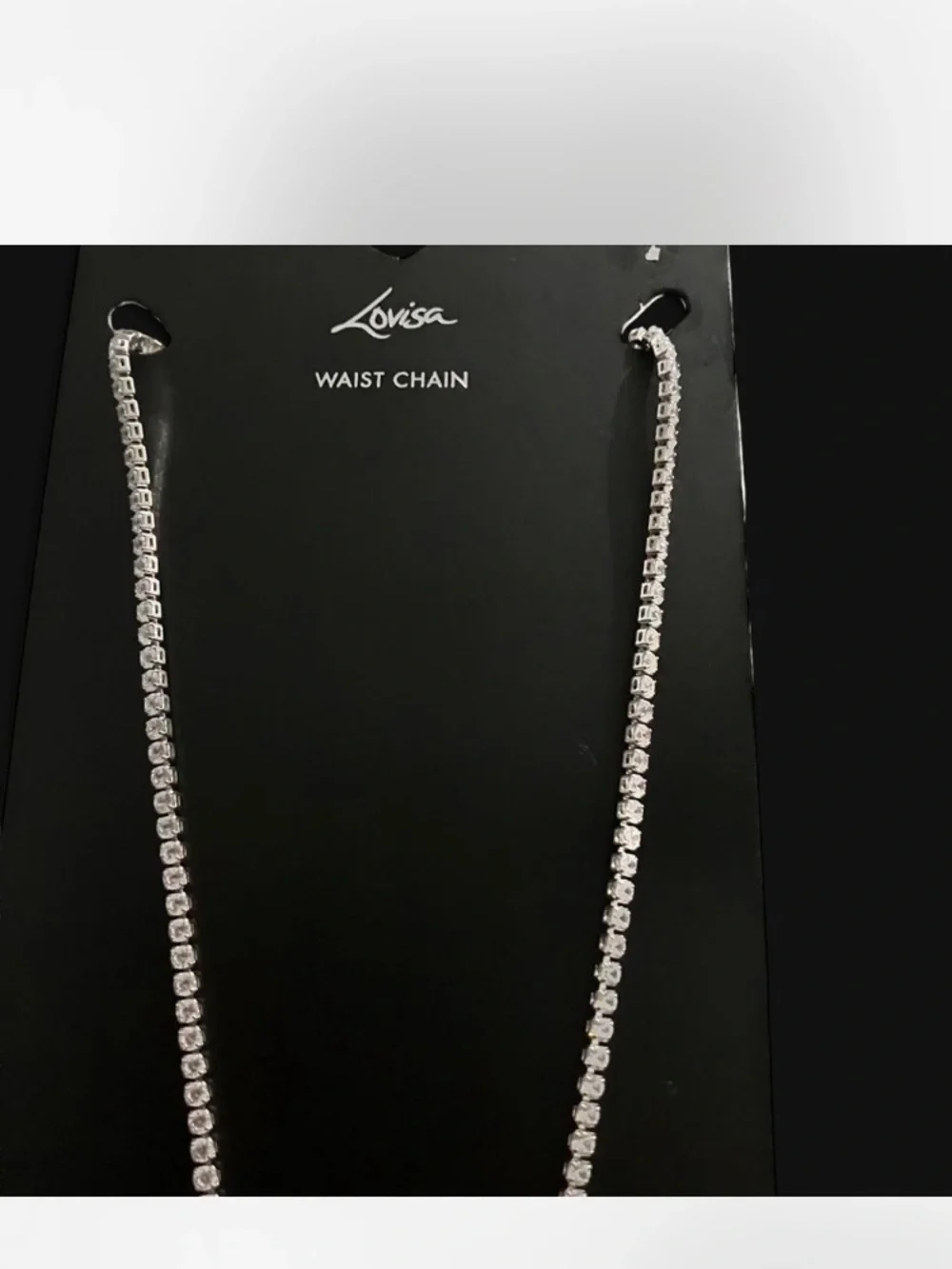 Y2K, Edgy look,Lovisa Silver Rhinestone Waist Chain
